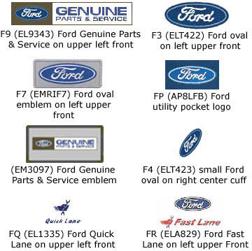 Ford Emblem and Embroidery Options