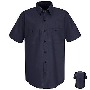 Men's Wrinkle Resistant Short Sleeve Work Shirt - Working Class Clothes